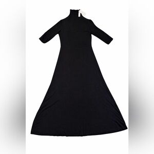 Vince Black Maxi Dress with High Neck